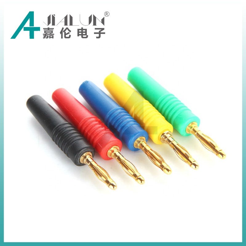 JIALUN Gold plated brass 2mm banana male plug lantern head banana plug connector