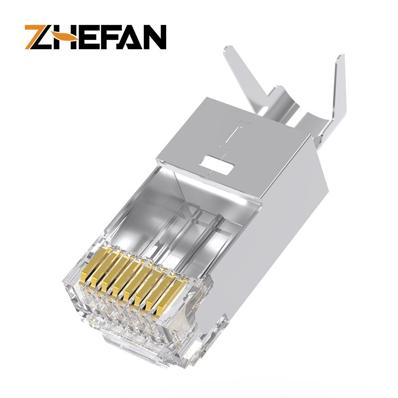 ZHEFAN Shielded Cat6a Cat7 Network Connector Stp/ftp Cat 7 Modular Plug 8p8c Cat6 A Rj45 Connector