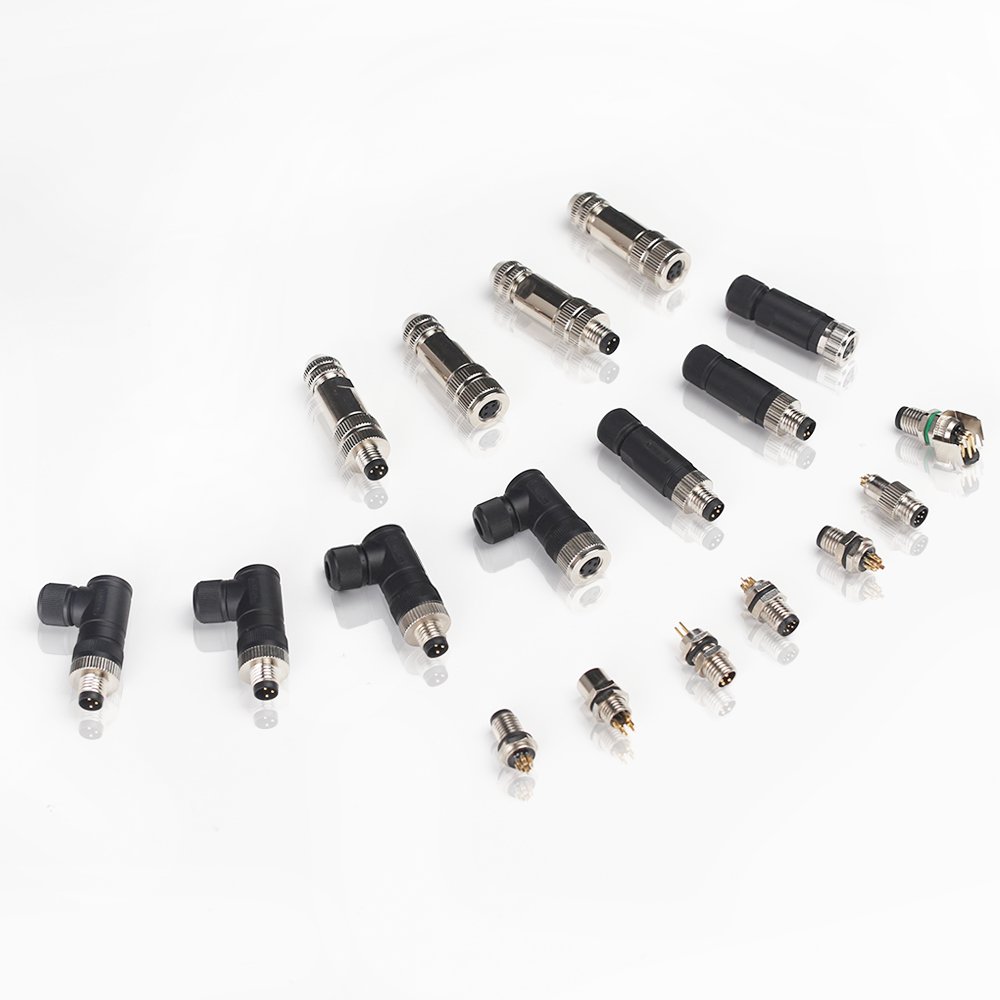 Wholesales 90 degree IP67 waterproof PA66+GF20% male&female 2 3 4 5 pin m8 circular connector
