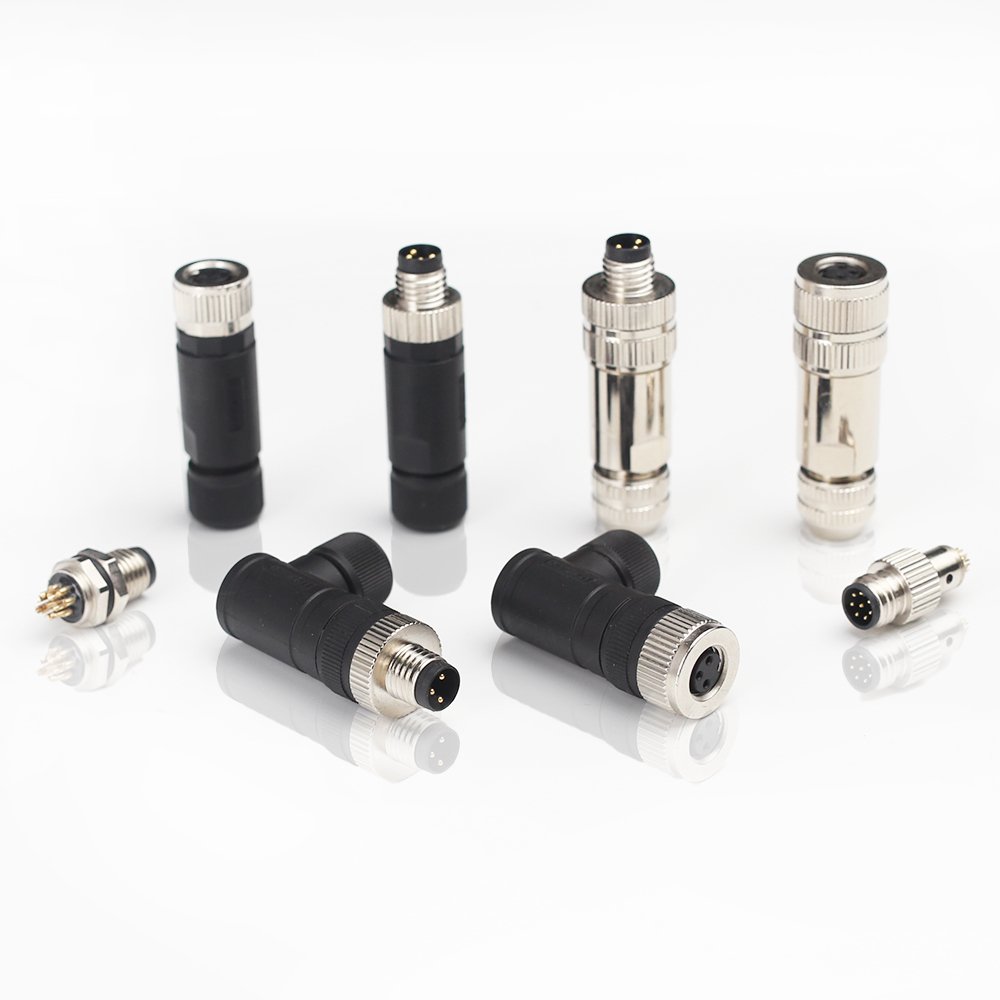 Wholesales 90 degree IP67 waterproof PA66+GF20% male&female 2 3 4 5 pin m8 circular connector