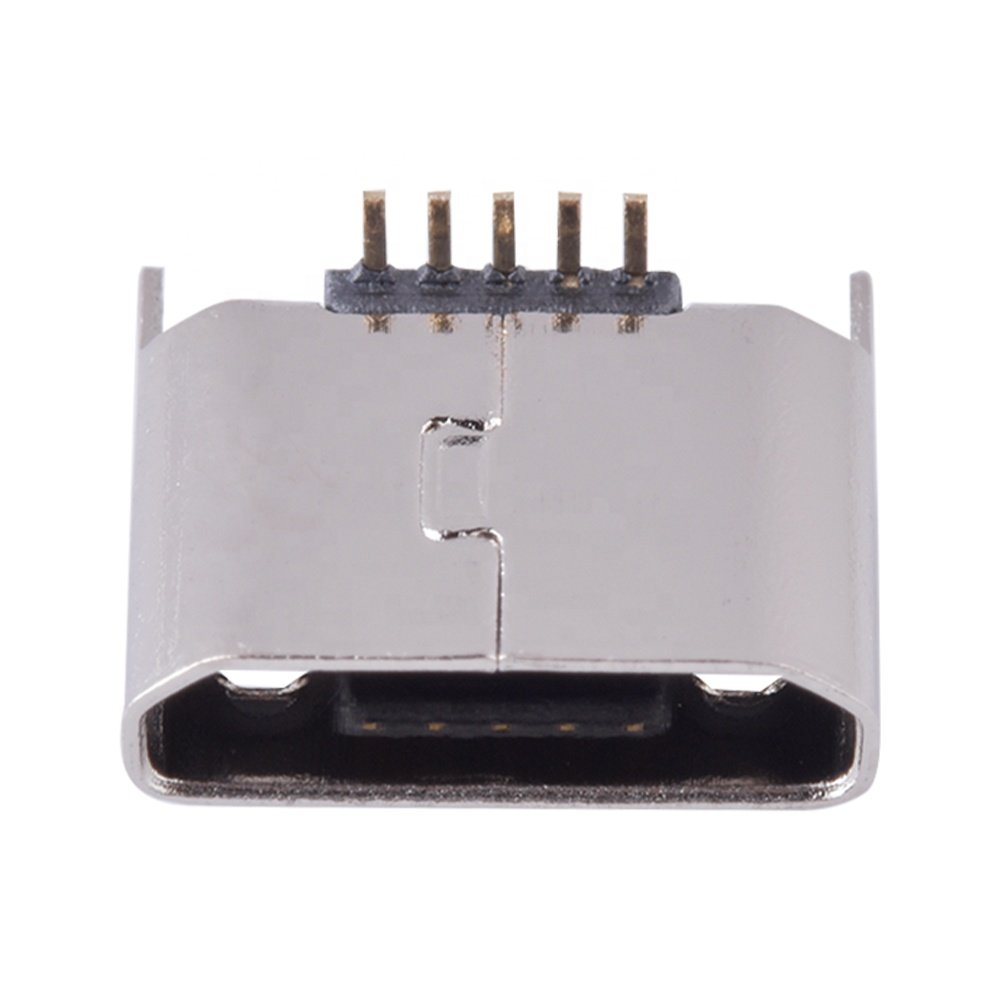 180 Degrees Vertical Mount SMD 5 Pin Micro MINI USB Connector Female