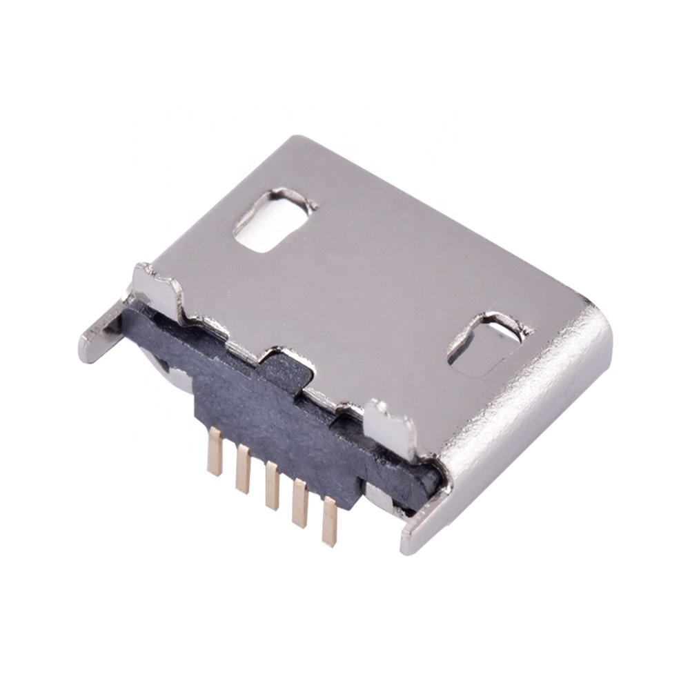 180 Degrees Vertical Mount SMD 5 Pin Micro MINI USB Connector Female