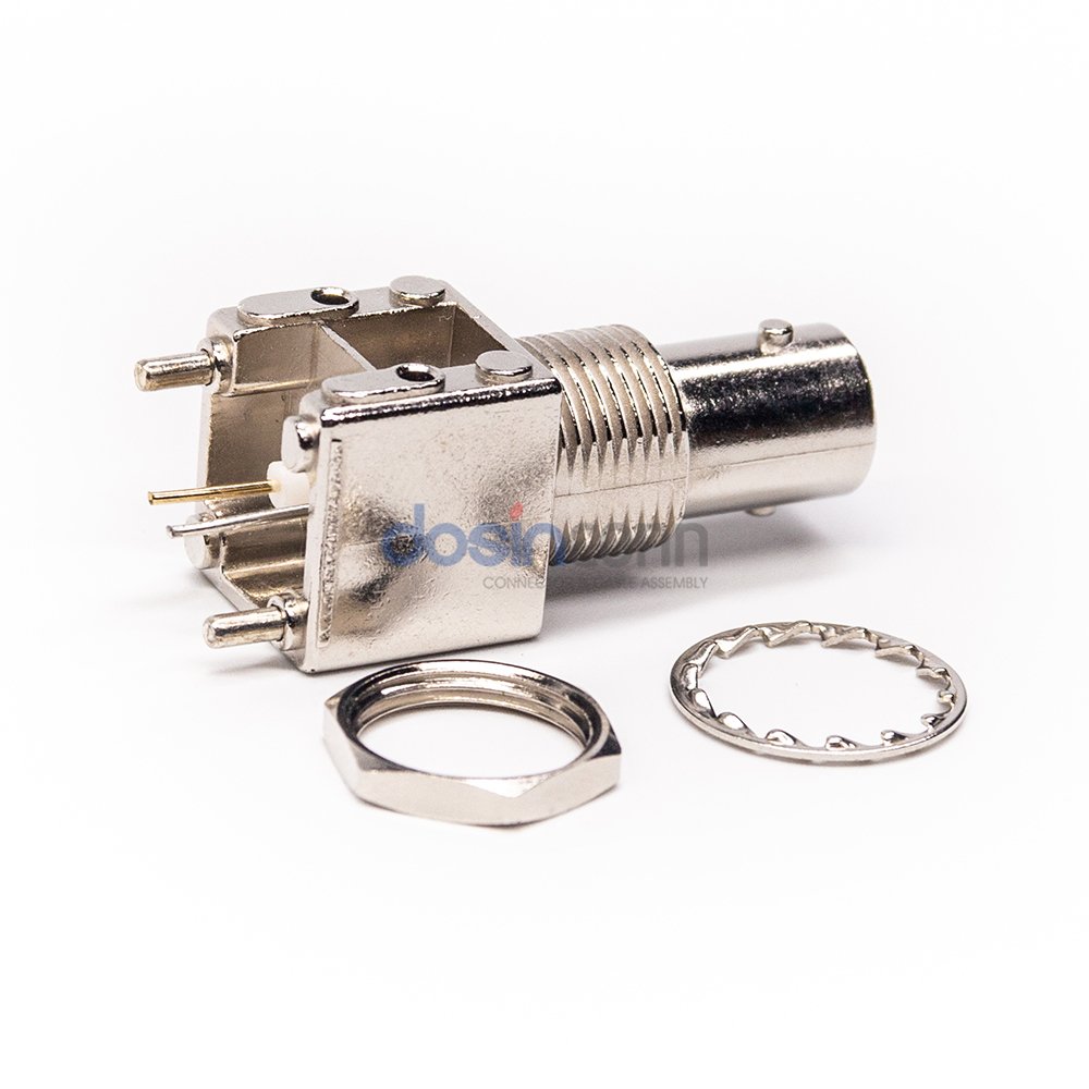 BNC Socket Straight Wall Mount Female Jack BNC PCB Connector for Antennas Broadcast Medical Equipment