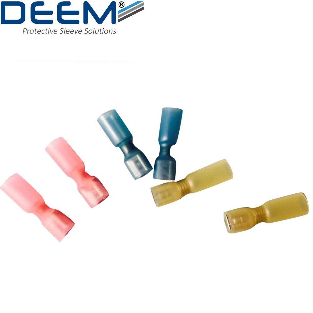 DEEM 240pcs set copper waterproof terminal ring fork male and female electrical heat shrink butt connector