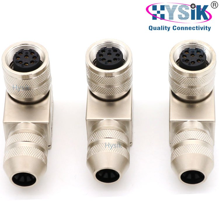 2 3 4 5 6 8 12 17 19 24 Pin M16 right angled connector IP67 waterproof connector