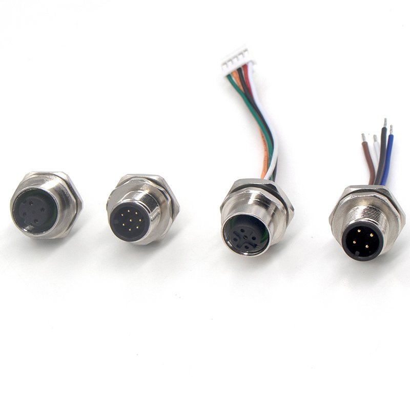 M5 M8 M12 M16 binder connector waterproof circular connector pcb 4 pin 6pin circular waterproof plastic connector
