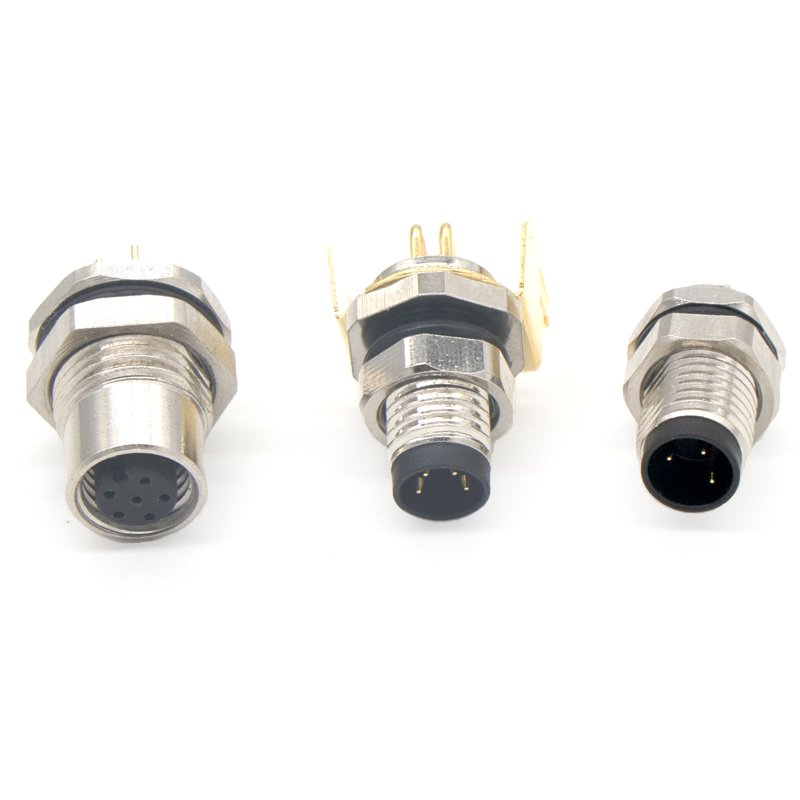 M5 M8 M12 M16 binder connector waterproof circular connector pcb 4 pin 6pin circular waterproof plastic connector