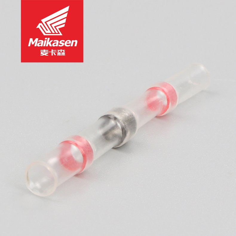 Copper 100pcs Solder Sleeve Wire Terminal Connector Kit Heat Shrink Butt Splice Lug Type Connectors