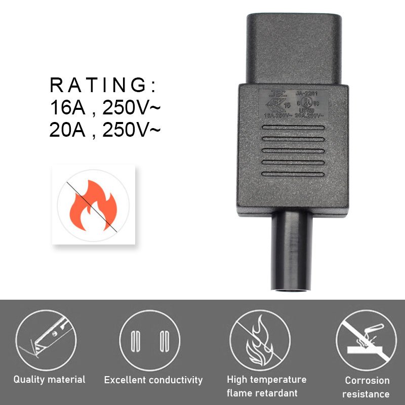 Manufacturer IEC 320 Power Inlet Sockets C19 Male Connector detachable male plug