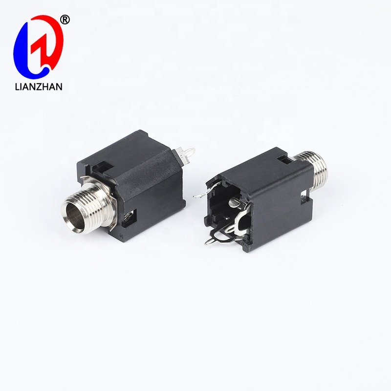 6.35 Audio Jack Connector 3 Pin Female PCB Mount 1/4 Mono TS Jack Connector