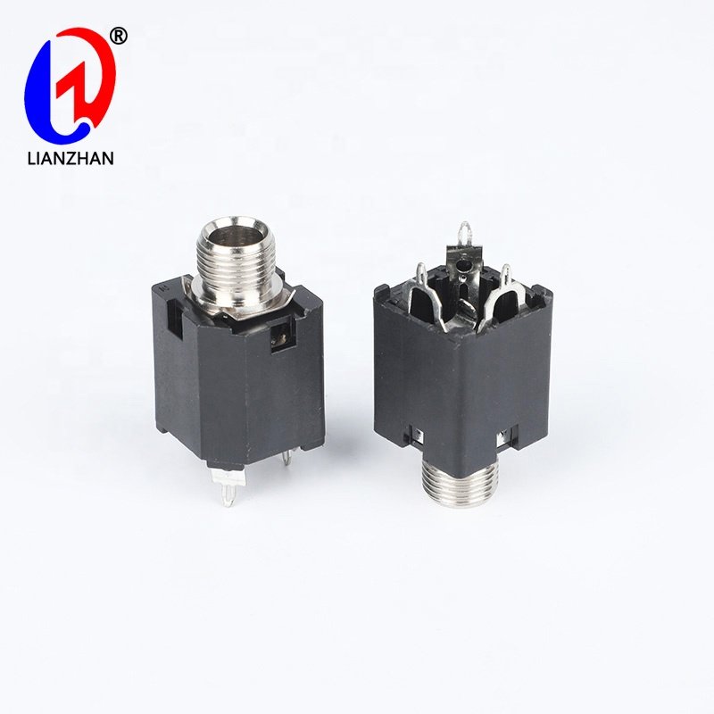 6.35 Audio Jack Connector 3 Pin Female PCB Mount 1/4 Mono TS Jack Connector