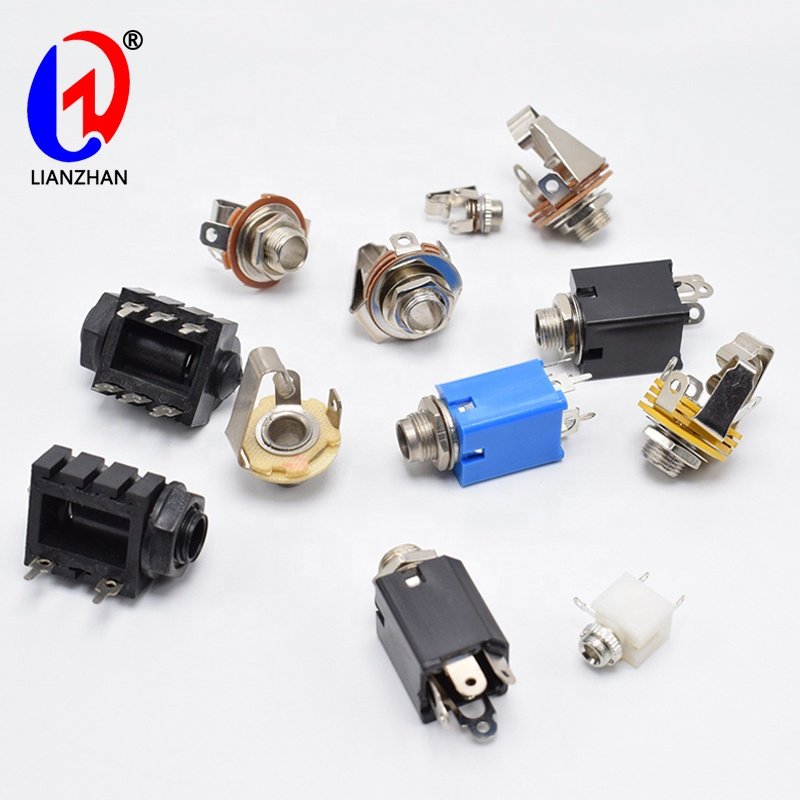 6.35 Audio Jack Connector 3 Pin Female PCB Mount 1/4 Mono TS Jack Connector