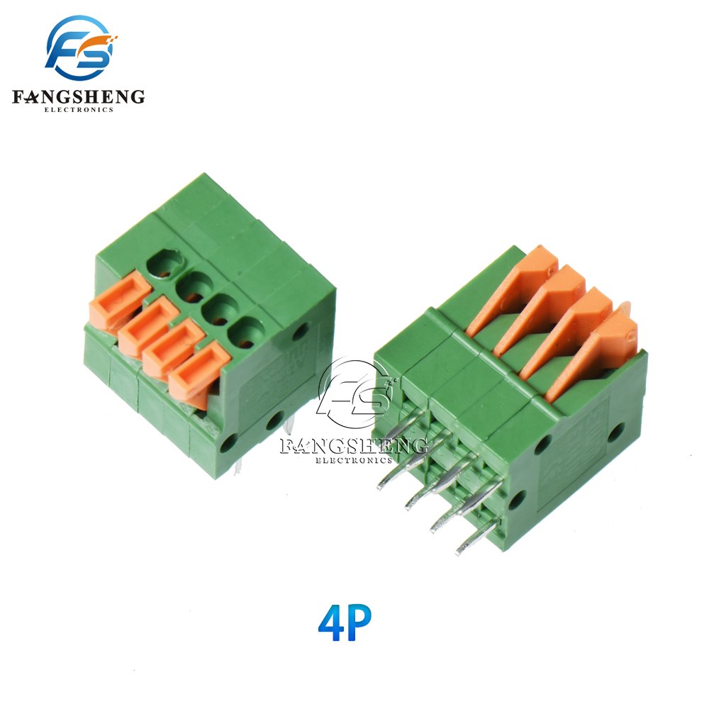 50pcs KF141V PCB Spring Terminal Block KF141-2.54mm 2/3/4/5/6/7/8/9/10/11/12 pin Terminals Connector KF141V