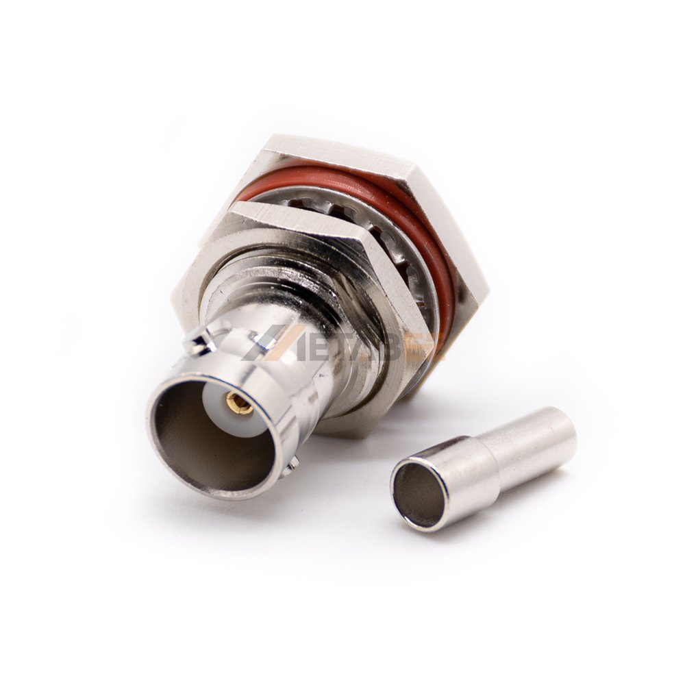 BNC Male Female Pin RF Coaxial Connector Cable Crimp 50/75 Ohm for CCTV Security Camera with RG6 RG58 RG59 RG142 LMR195