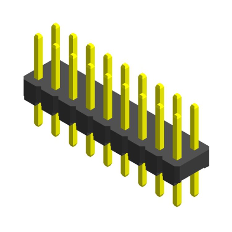 2.54mm Pitch Double Row Pin Header Pin Connector for Automobile Male PCB Connector Board to Board connector