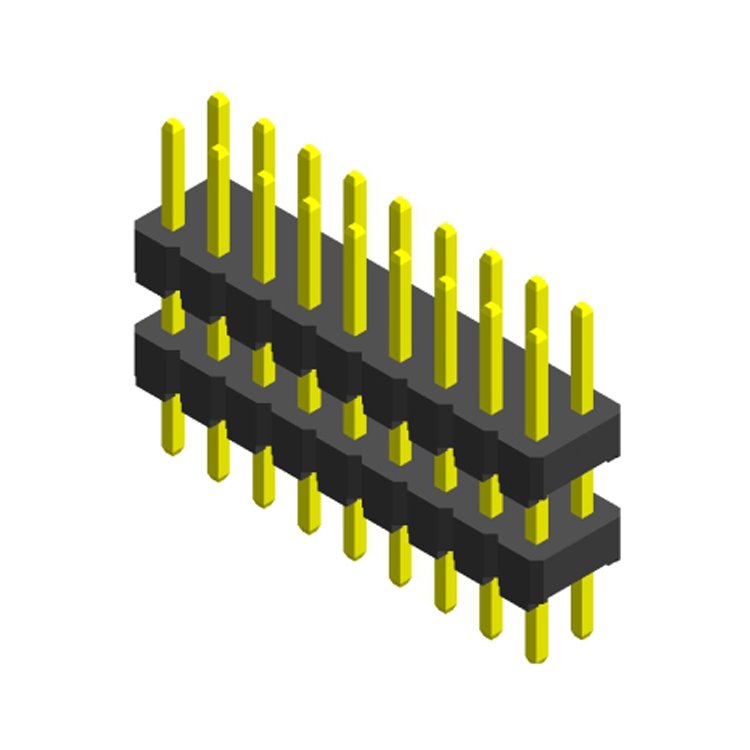 2.54mm Pitch Double Row Pin Header Pin Connector for Automobile Male PCB Connector Board to Board connector