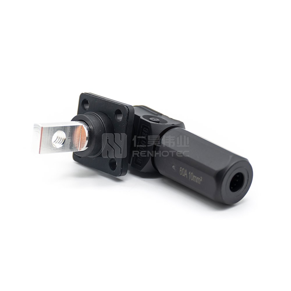 HV Connector For Battery Pack 60A 100A 120A DC Power BMS 1Pos Cable Plug and Panel Mount Socket for ESS
