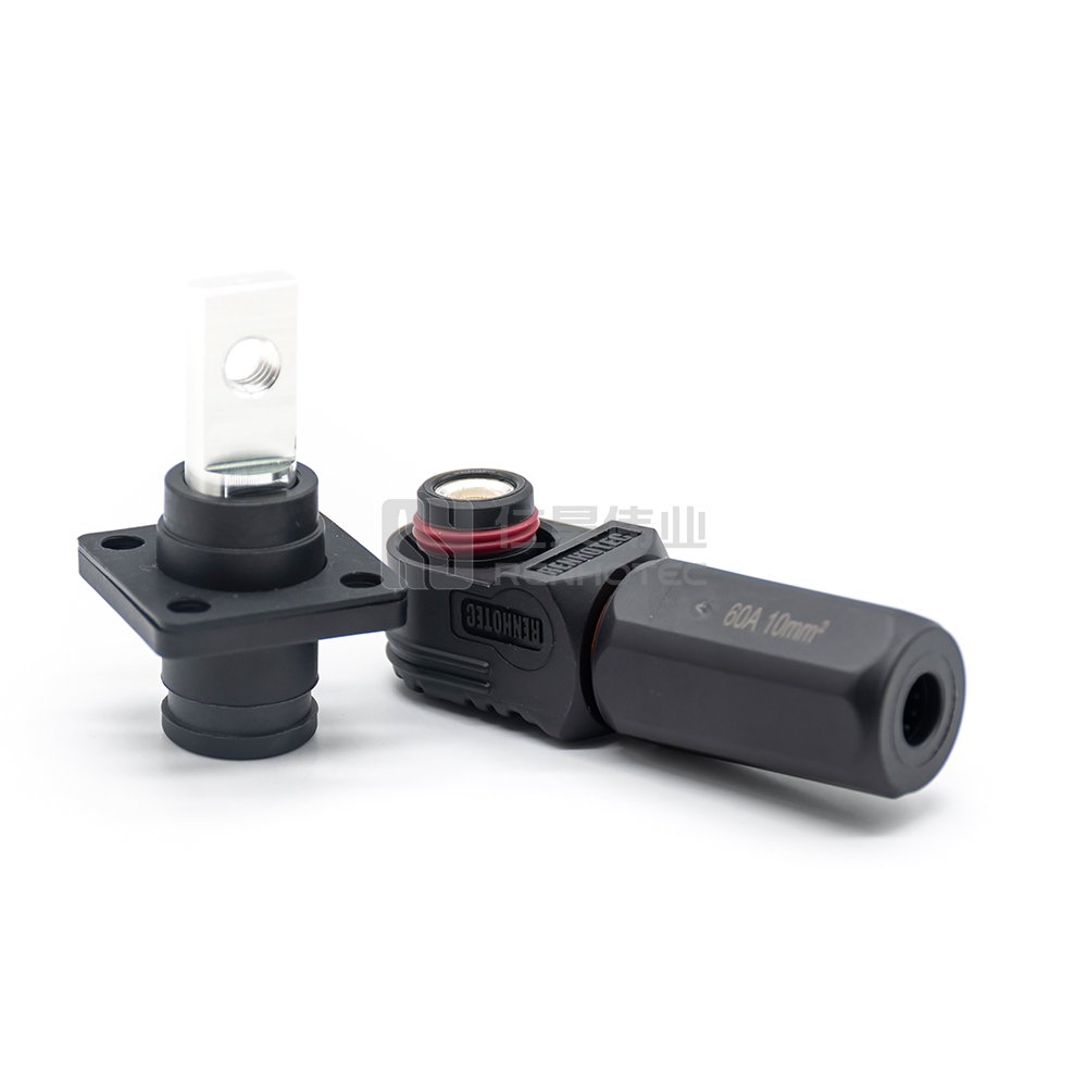 HV Connector For Battery Pack 60A 100A 120A DC Power BMS 1Pos Cable Plug and Panel Mount Socket for ESS