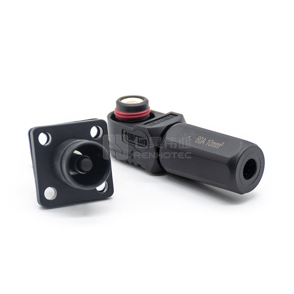 HV Connector For Battery Pack 60A 100A 120A DC Power BMS 1Pos Cable Plug and Panel Mount Socket for ESS