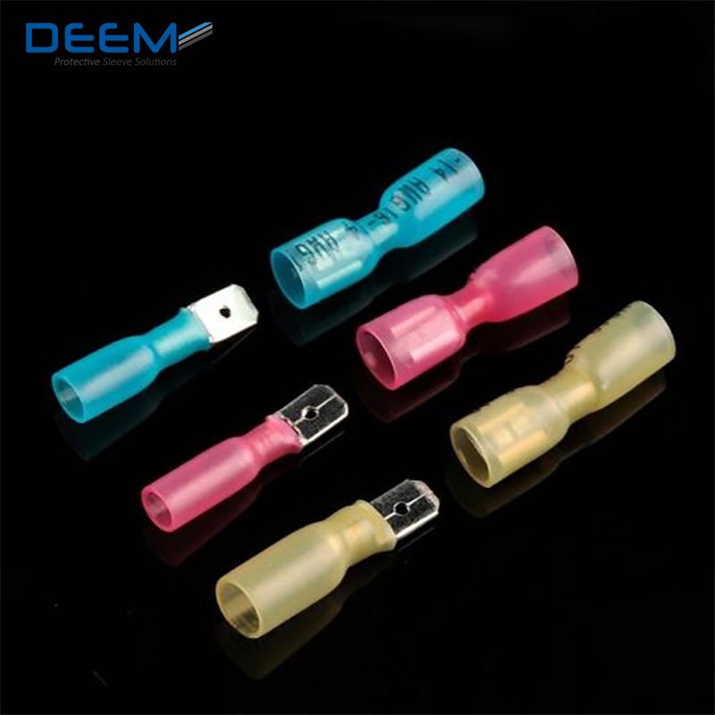 DEEM Electrical Spade Male And Female Insulated waterproof wire connectors Heat Shrink terminals butt connector