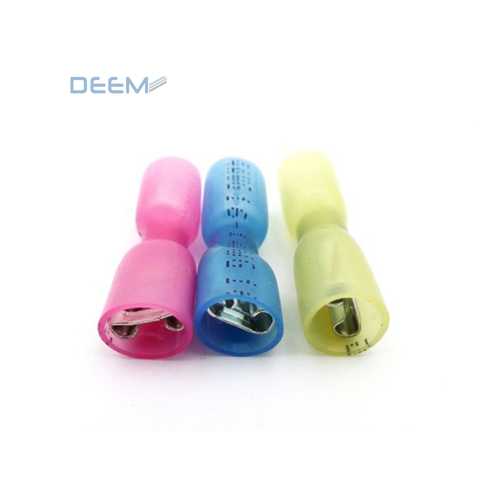 DEEM Electrical Spade Male And Female Insulated waterproof wire connectors Heat Shrink terminals butt connector
