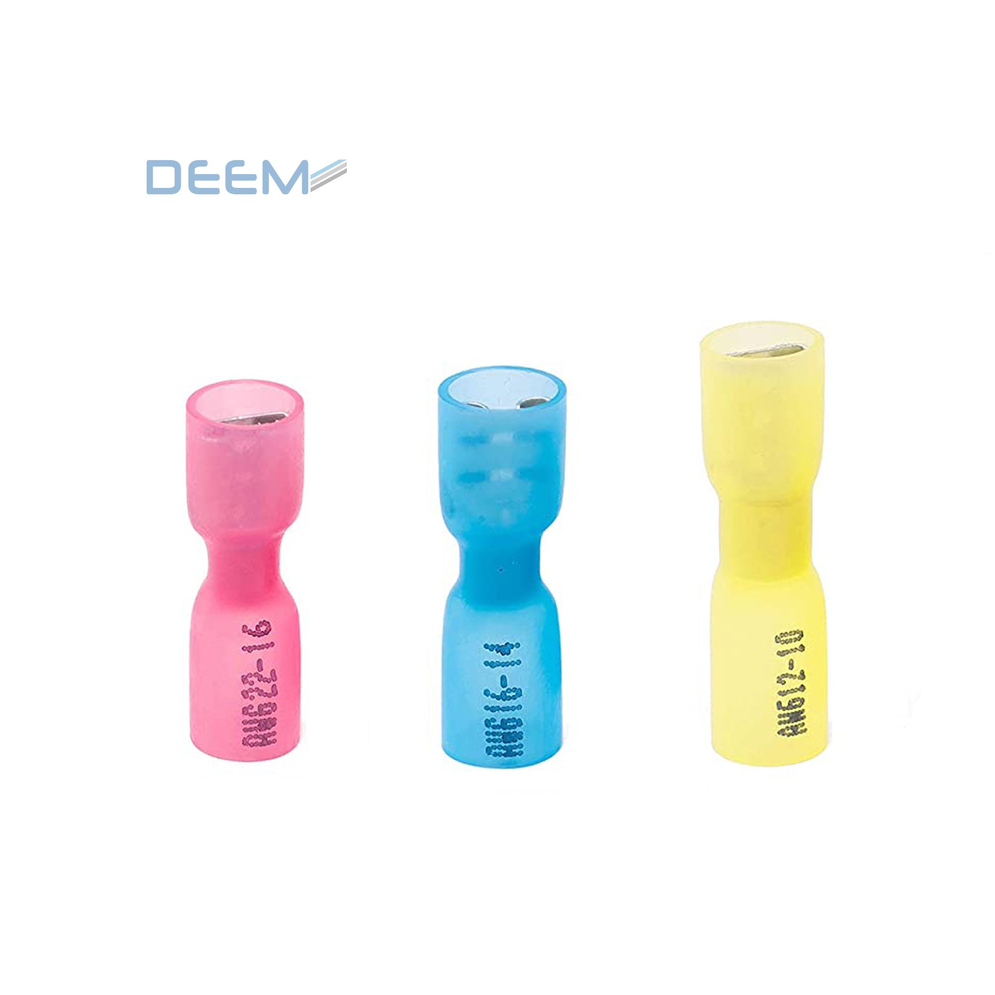 DEEM Electrical Spade Male And Female Insulated waterproof wire connectors Heat Shrink terminals butt connector