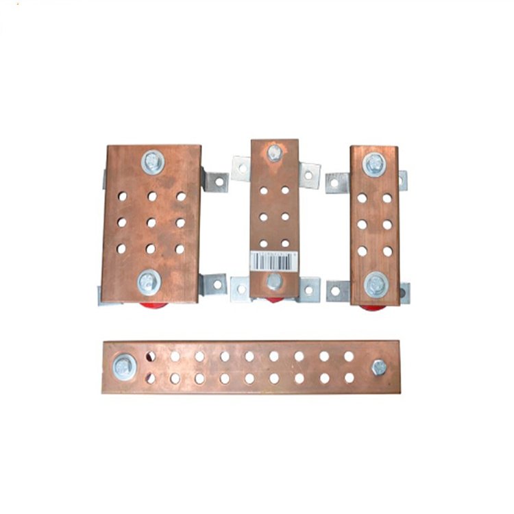 ShangHai linsky High Quality Electrical Grounding copper Busbar/Teminal flat pure Busbar connector