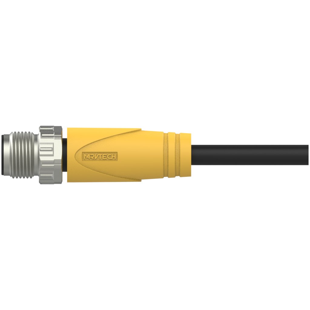 Connectors IP67 IEC M12 12Pin A code male pigtail industrial pc cable connector valve parts lvds sensor cables