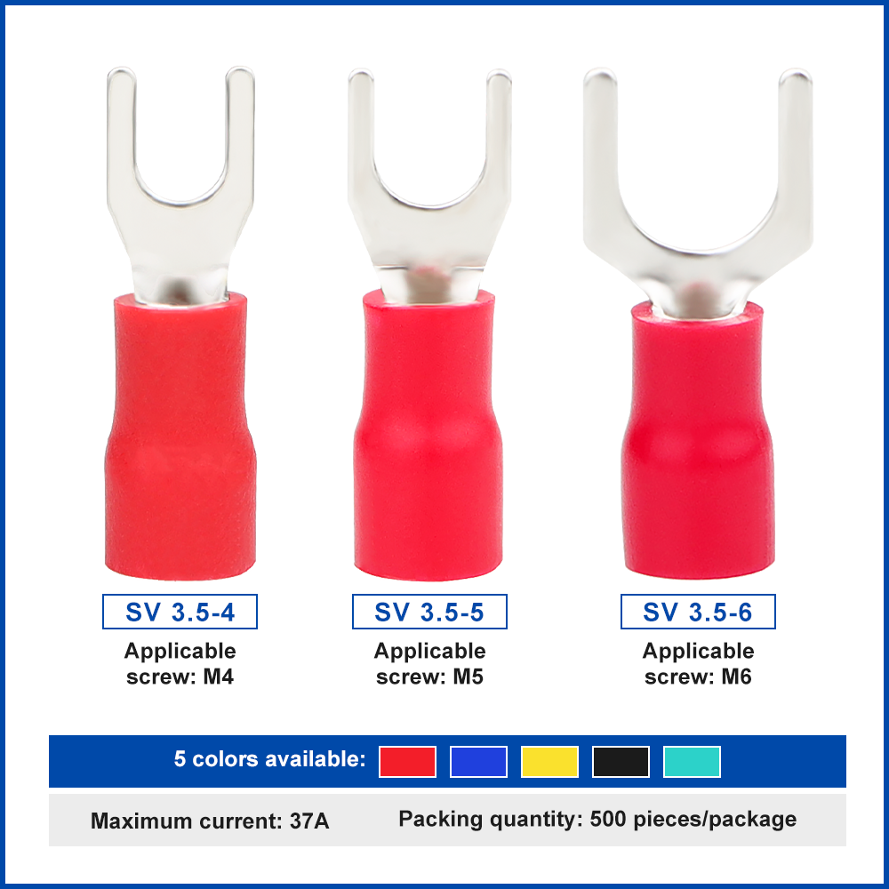 SV Series insulated Y type fork crimp terminal Wire cable connector Wire connection terminal