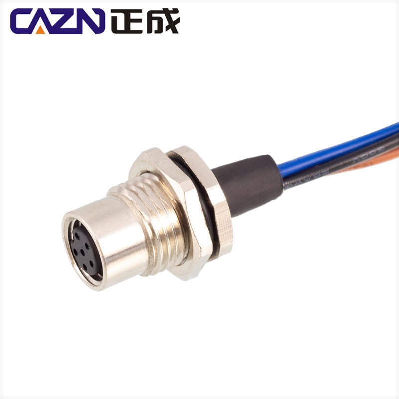 M8 socket 3pin 4core 5hole 6P8PIN welding wires waterproof connector board front rear encoder M8 socket cable connector