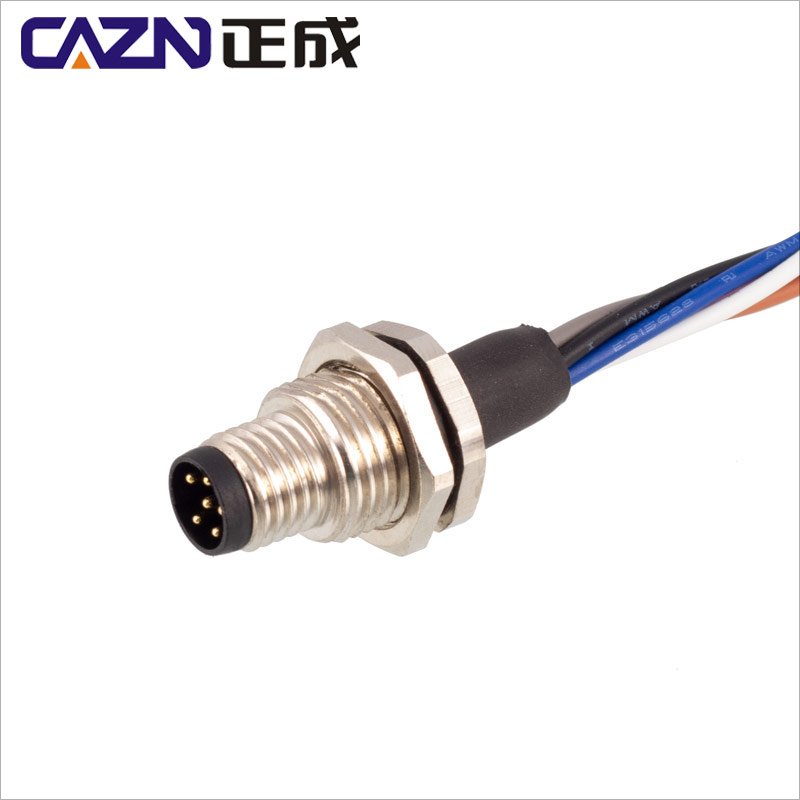 M8 socket 3pin 4core 5hole 6P8PIN welding wires waterproof connector board front rear encoder M8 socket cable connector