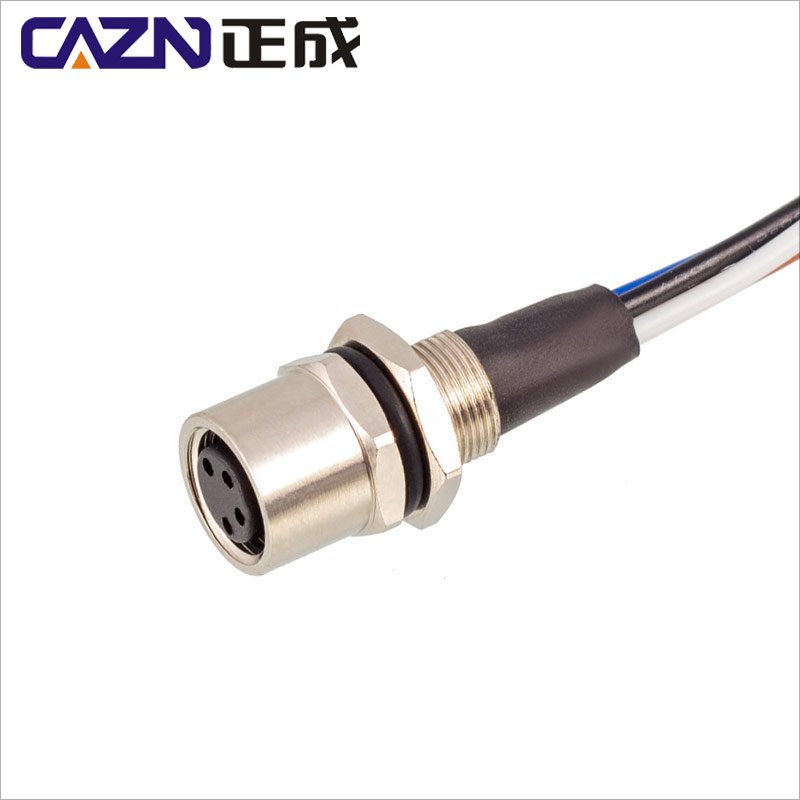 M8 socket 3pin 4core 5hole 6P8PIN welding wires waterproof connector board front rear encoder M8 socket cable connector