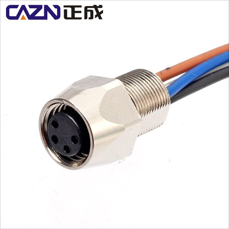 M8 socket 3pin 4core 5hole 6P8PIN welding wires waterproof connector board front rear encoder M8 socket cable connector