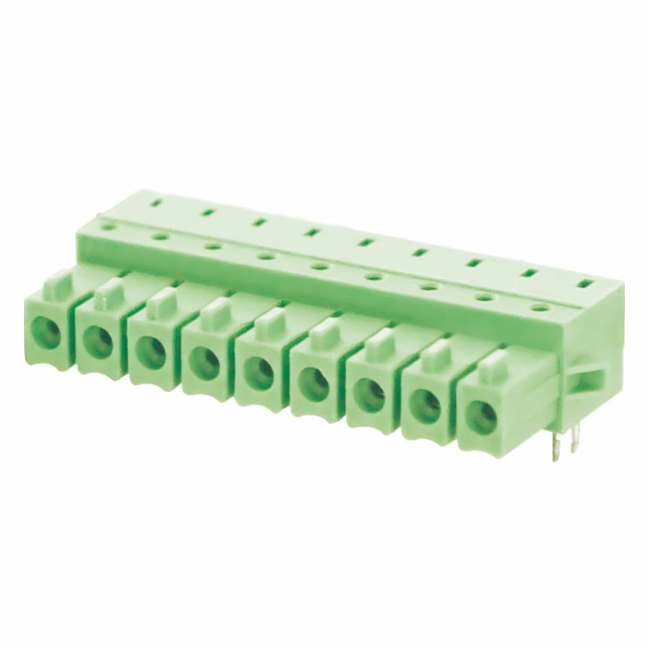 Wanjie 3.5mm pluggable right angle double pin terminal block connector WJ15EDGAG-3.5