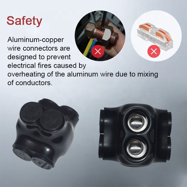 UL Listed 1/0- 14AWG 2 Ports Dual Entry Multi-tap Insulated Wire Terminal Connectors Electrical Power Connectors PVC Female 600V