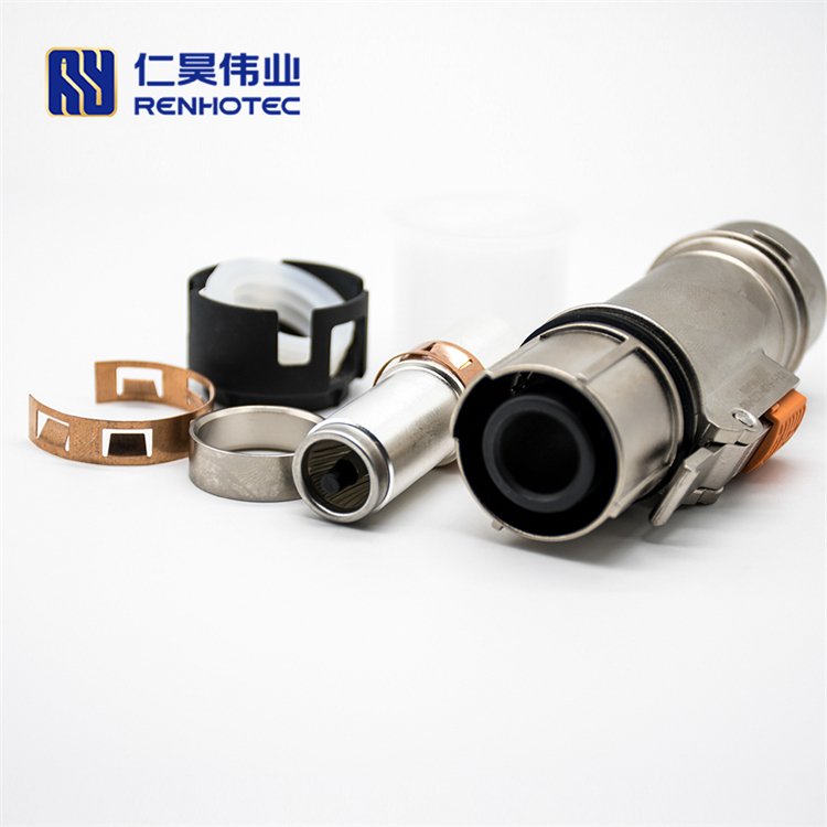 Hvil Bayonet High Voltage New Energy Powerlok Heavy Duty Power Connector High Current 1pin 12mm Metal Straight Plug