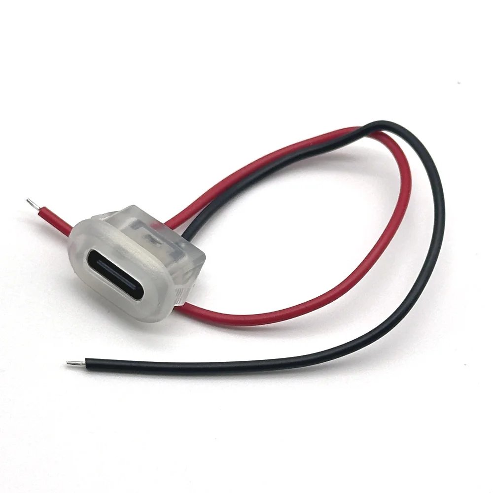 USB Type C Connector Jack Female Type-C With card buckle 3A High Current Fast Charging Jack Port transparent Charger Plug Socket