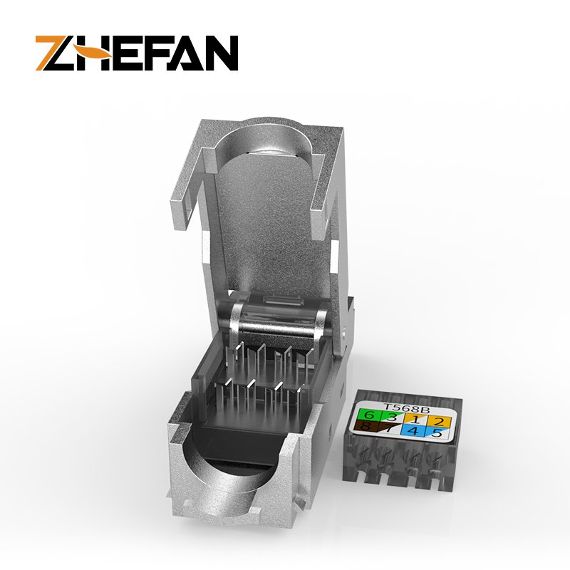 Rj45 Ethernet Connector Male Toll Less Plug Stp Cat7 Cat6a Waterproof Rj45 Coupler Connector Tooless Plug