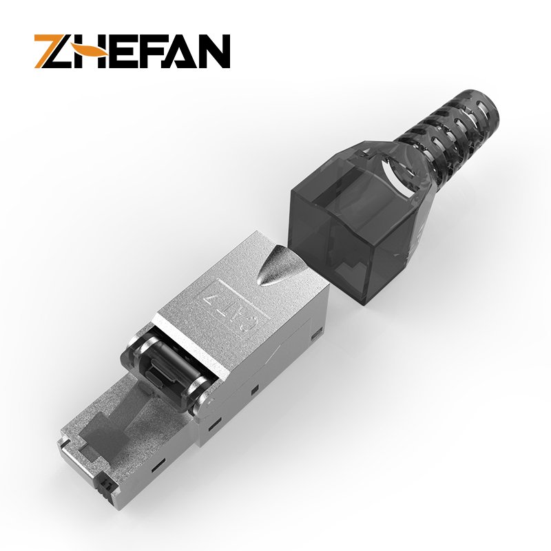 Rj45 Ethernet Connector Male Toll Less Plug Stp Cat7 Cat6a Waterproof Rj45 Coupler Connector Tooless Plug