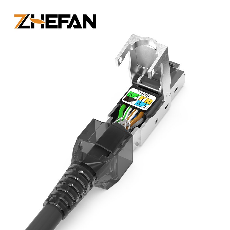 Rj45 Ethernet Connector Male Toll Less Plug Stp Cat7 Cat6a Waterproof Rj45 Coupler Connector Tooless Plug