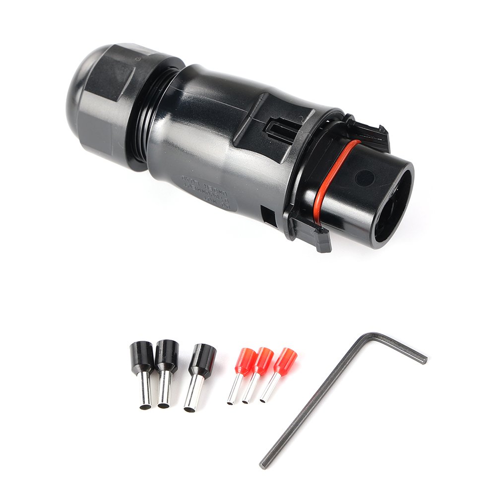 Waterproof IP68 New BC01 Deye LY01 PPO 3 Pole Solar Power Micro Hybrid Inverter Male Connectors Plug Wire CableTO EU Schuko