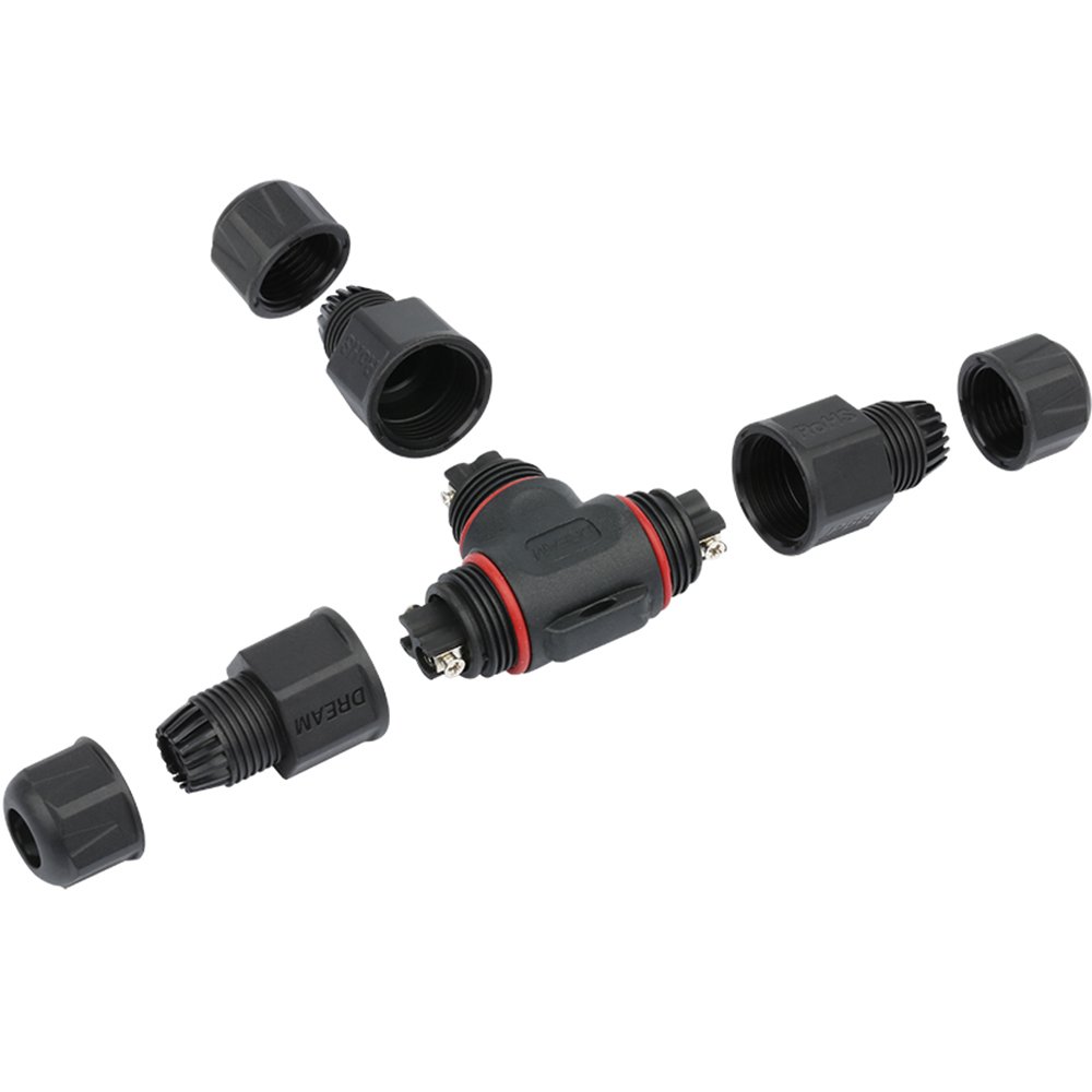 CE Nylon T type IP68 waterproof connector