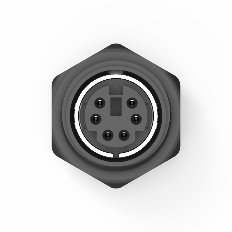 Mini Din 6PIN Rear Lock DIP Type Connector