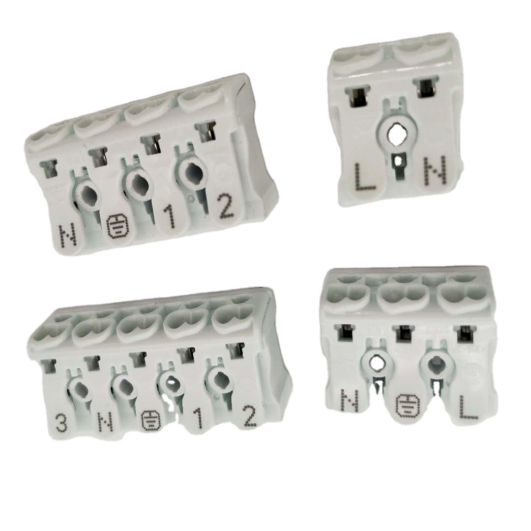 Kimbetter 4 Pin Push Button Crimp Terminals Electrical Cable Push In Wire Connector