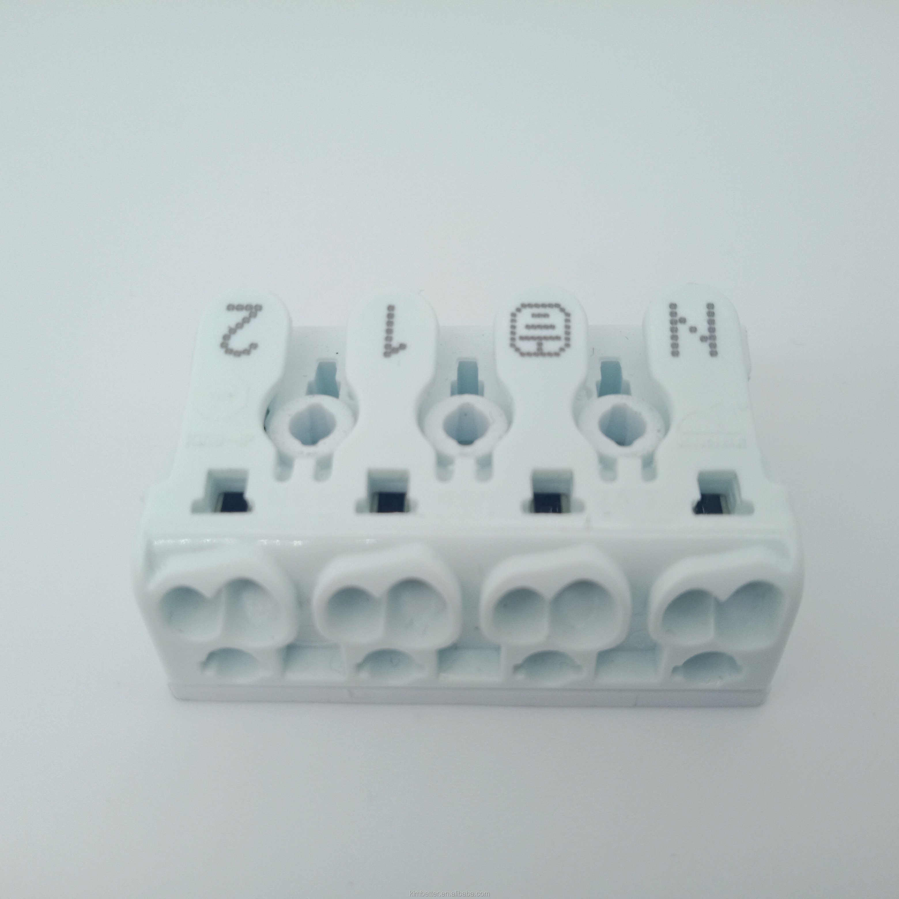 Kimbetter 4 Pin Push Button Crimp Terminals Electrical Cable Push In Wire Connector