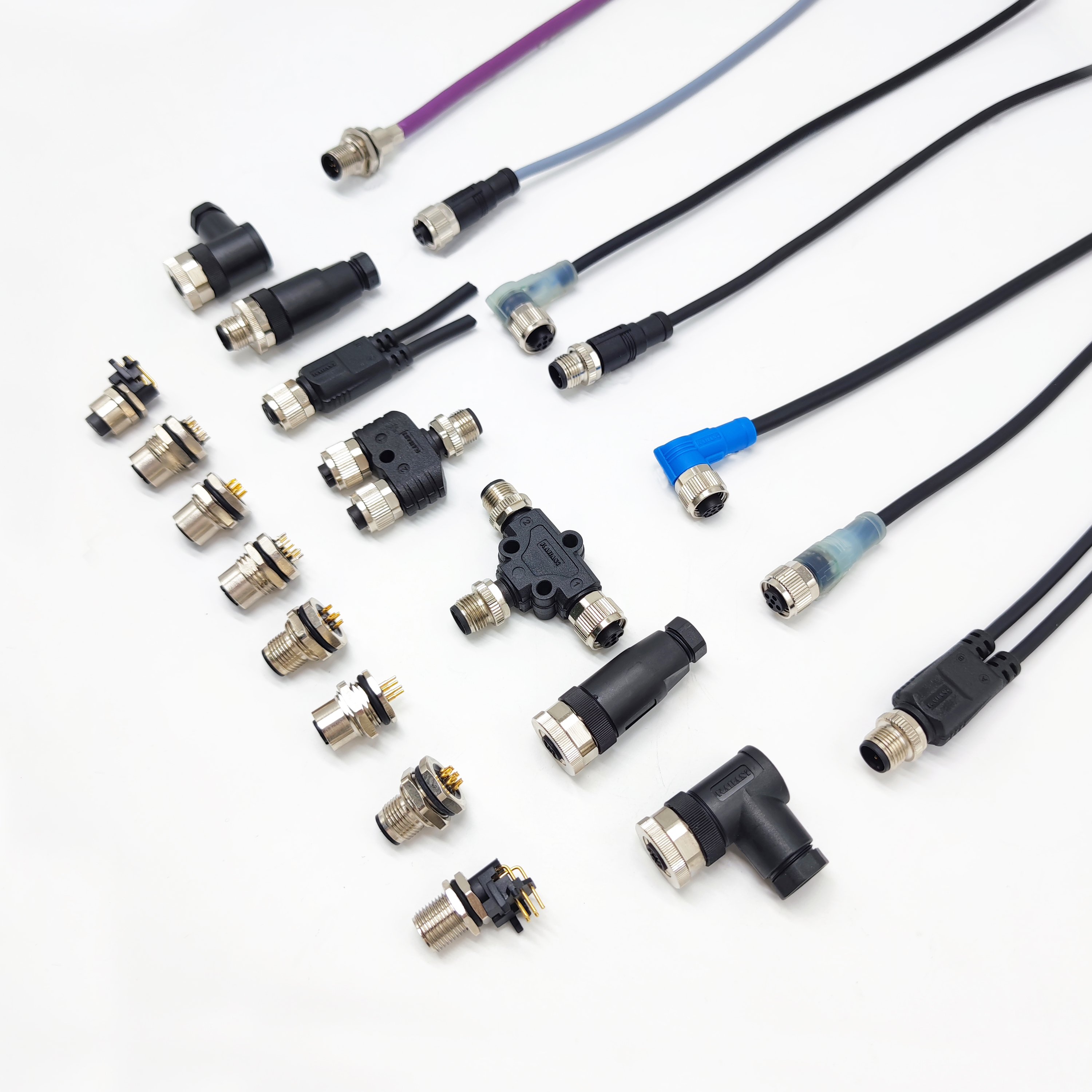 Custom Waterproof Cable M5 M8 M16 7/8 M23 Pvc Pur Wire Male Female 3 4 5 6 8 12 Pin Panel Mount Circular Sensor M12 Connector