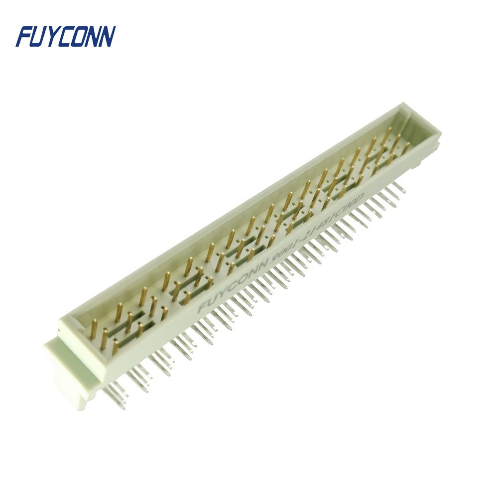 3 rows PCB 16 32 48 64 96 Pin DIN 41612 Connector, 3*32pin 64pin 96pin Right Angle PCB Male Euro connector with 2.54mm or 5.08mm