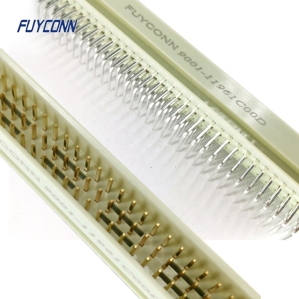 3 rows PCB 16 32 48 64 96 Pin DIN 41612 Connector, 3*32pin 64pin 96pin Right Angle PCB Male Euro connector with 2.54mm or 5.08mm