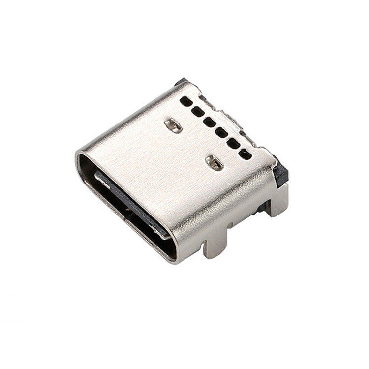 USB Type-C 24P Female Socket 90 Degree Horizontal Double-Row Needle SMT Connector