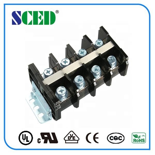 Pitch 27.00mm Electrical Rail Terminal Blocks Connector with 600V 150A terminal